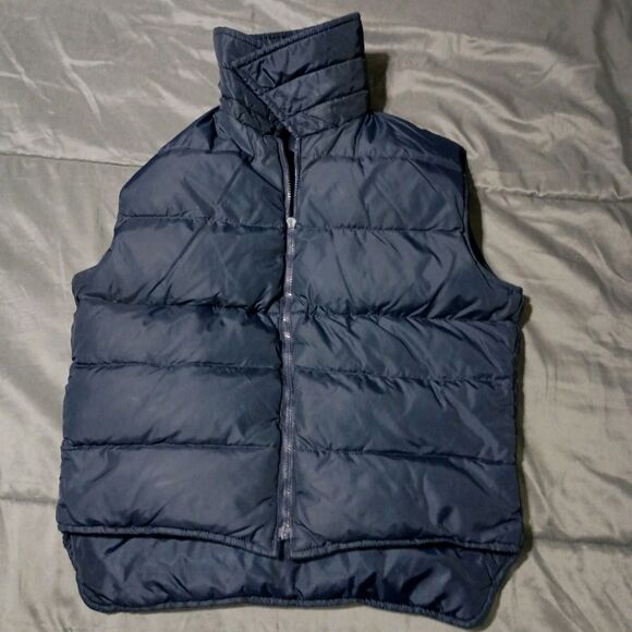 Vintage Comfy Men's Large Western Puffer Vest Goose Down 70's-80's USA Ski Hippy - Picture 7 of 16